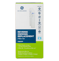 GE FQROPF Reverse Osmosis Replacement Filter Set - Front View - Genuine OEM Part