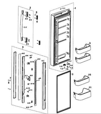 OEM Samsung Refrigerator Door Hinge RF197A RF265A RF267A RFG237A RFG297A RFG238A