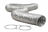 Proflex BTD48 Fire Resistant Dryer Vent Duct 4 in OD X 8 Ft L, Aluminum
