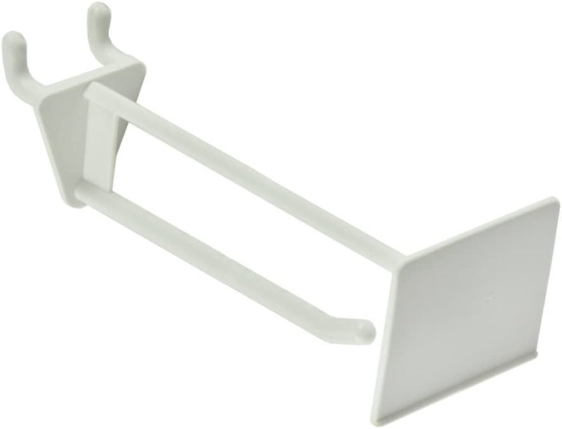 4"" Glass Filled Nylon Pegboard Scan Hooks with scan plate White 50/Set White
