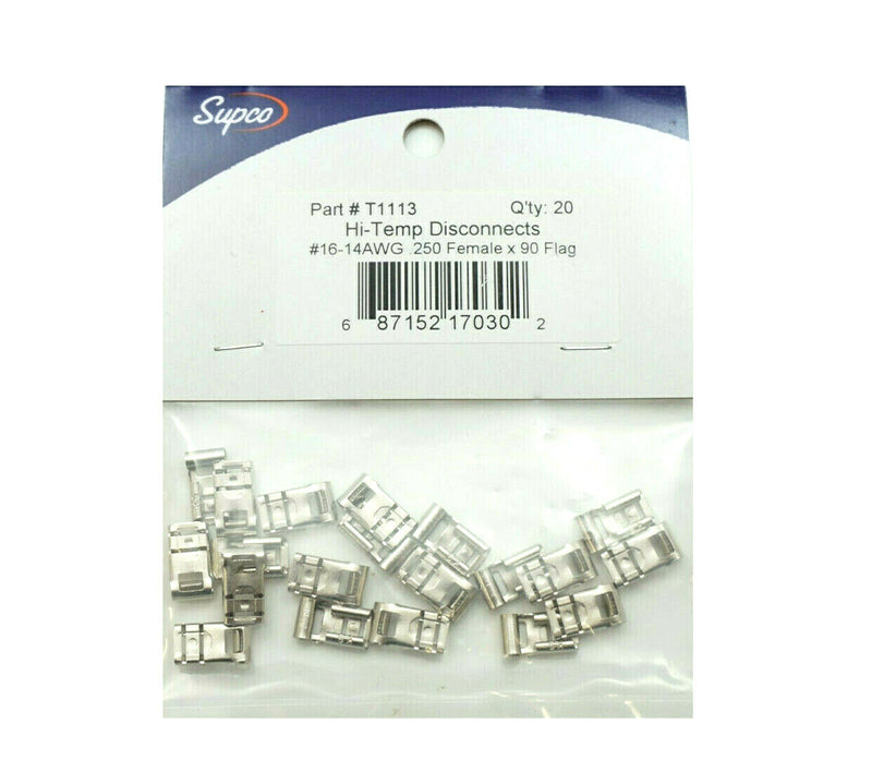 Supco T1113 Female Quick Disconnect High Temperature 90 Degree Flag AP4503366