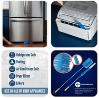 Appliance Brush Refrigerator Condenser HVAC Dryer Vent