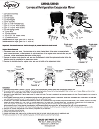 SUPCO Universal Evaporator Refrigerator Freezer Fan Motor