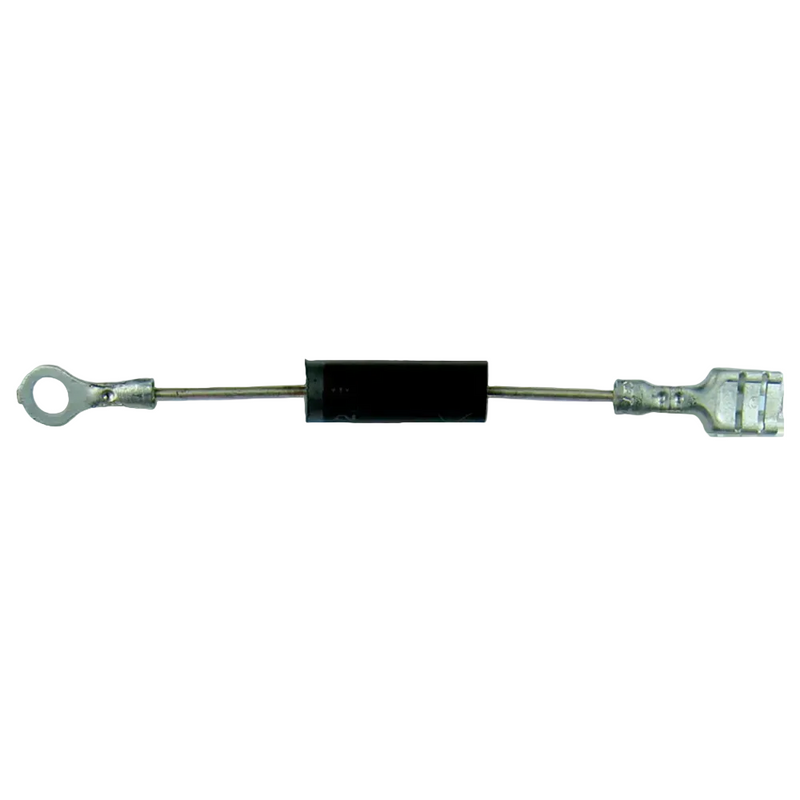Microwave Diode 11QBP0236 Universal 3-1/2in 12 kV 350 mA #8 Ring X 1/4in Female For: GE, Electrolux, Emerson 8205489 WB27X1160