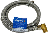 Washing Machine Inlet Hose 3/8 in. Compression x 3/4 Elbow 72 in. Stainless Steel_1406EDWSS