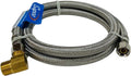 Washing Machine Inlet Hose 3/8 in. Compression x 3/4 Elbow 72 in. Stainless Steel_1406EDWSS