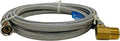 Washing Machine Inlet Hose 3/8 in. Compression x 3/4 Elbow 72 in. Stainless Steel_1406EDWSS
