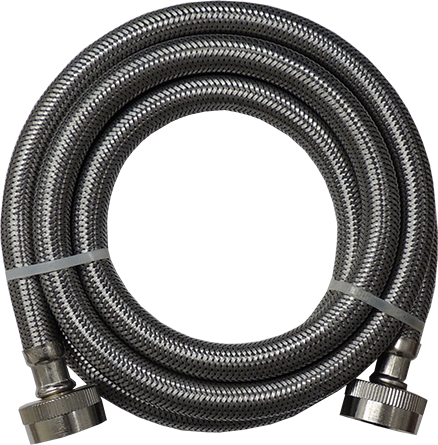 Washing Machine Inlet Hose 3/8 in x 8 ft Stainless Steel For: Compatible Washing Machines 3808FFSS ER3808FFSS