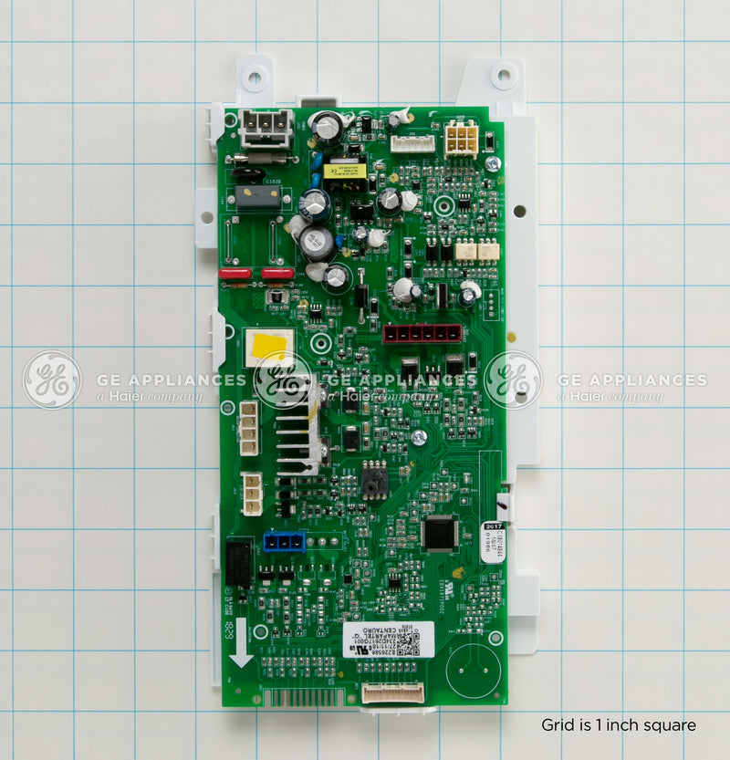 GE WH16X27251 Washing Machine Control Board and Support Assembly - Front View - Genuine OEM Part