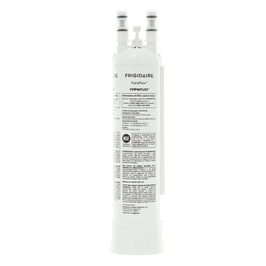 Frigidaire FPPWFU01 PurePour Water Filter for Refrigerator - Front View - Genuine OEM Part