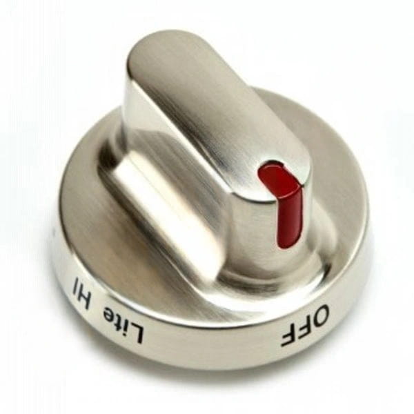 Samsung DG64-00472A Range Surface Burner Knob - Stainless Steel Dial Control