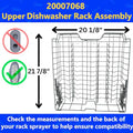 Dishwasher Upper Crockery Rack 20007068 Bosch Replacement Part Side View