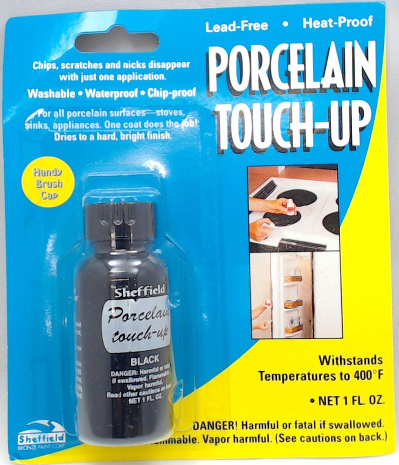 Black Porcelain Surfaces Touch-Up Appliance Paint, Black 1999