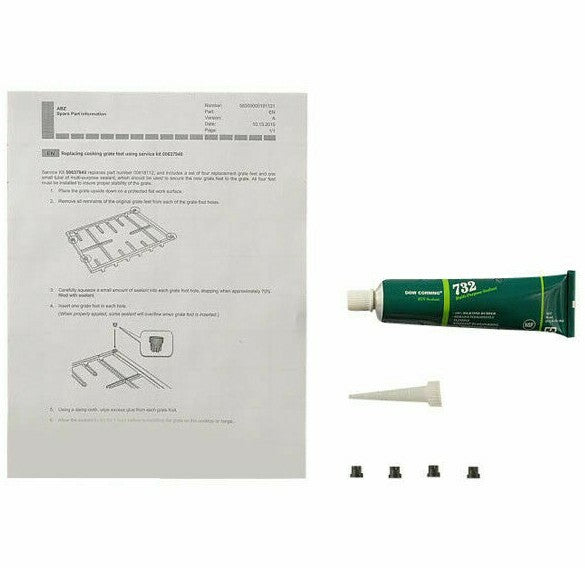 ✅OEM Bosch 00637940 Oven Burner Grate Feet and Adhesive 637940