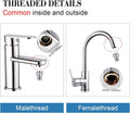 Dishwasher Faucet Adapter 15/16-27 Male 55/64-27 Famale 2-Pack