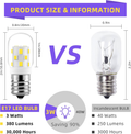 E17 LED Light Bulb 3W 380LM 6000K Daylight White, 8206232A 40W Bulb 2 PK