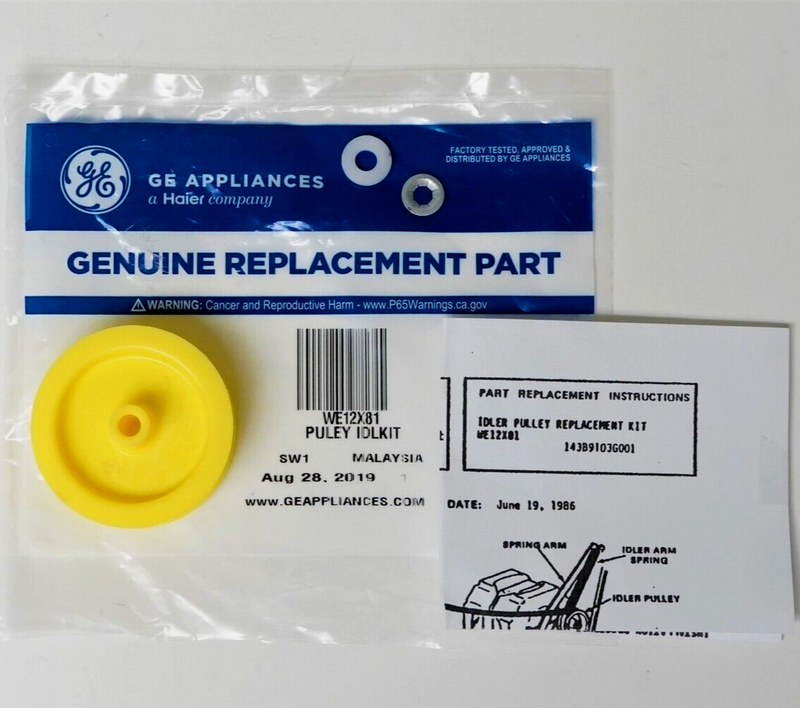 ✅OEM GE WE12X81 Dryer Idler Pulley Kit WE01X0530 WE01X0759 WE1X530