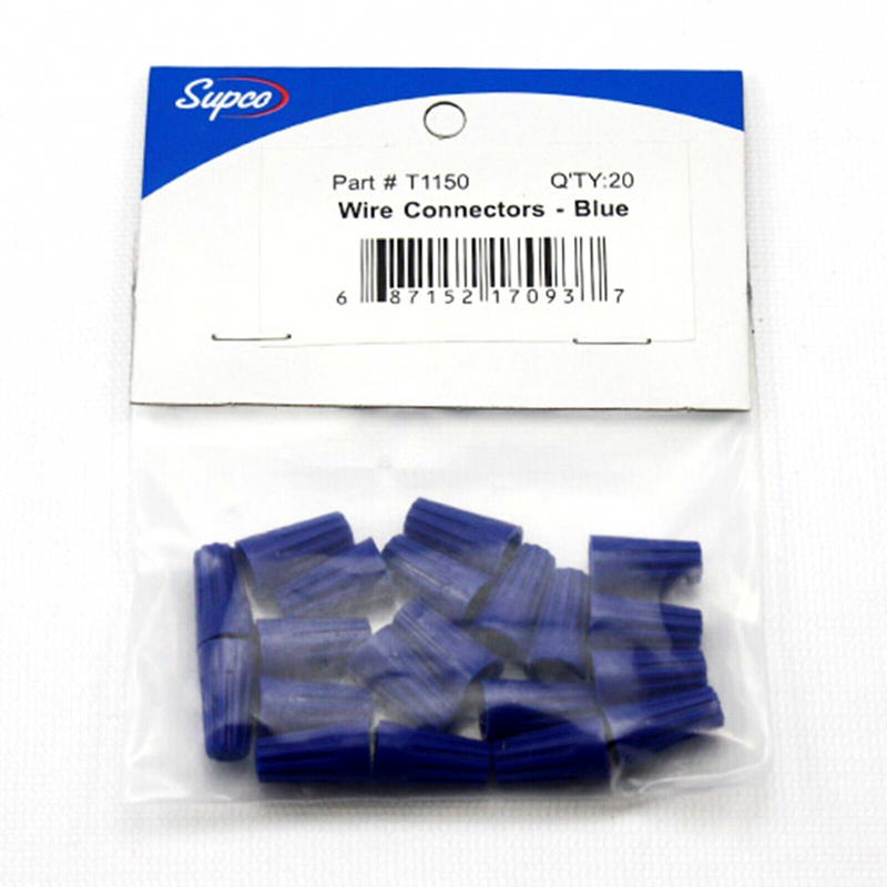 Supco T1150 Wire Connector Small Blue w/ Spring Pack of 20