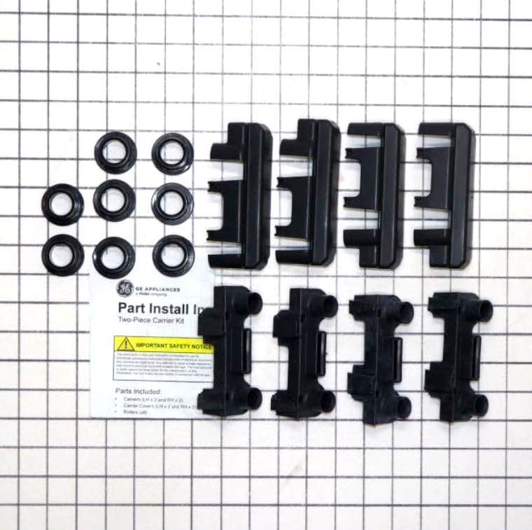 OEM GE Dishwasher Dishrack Carrier and Roller Kit WD01X35298
