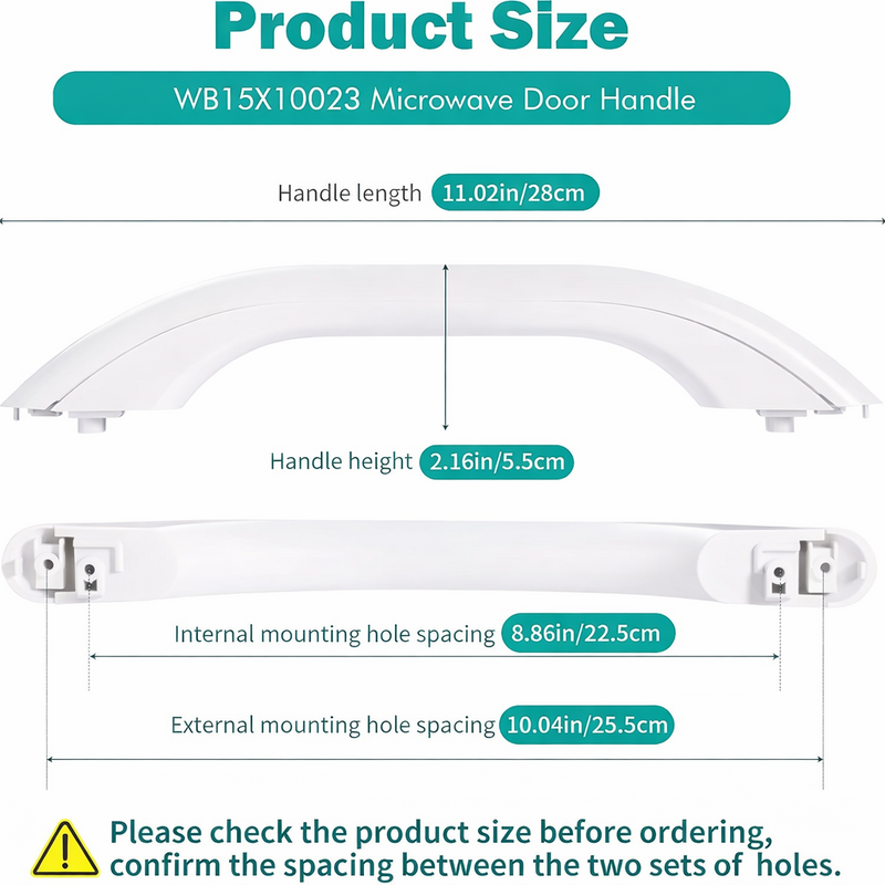 WB15X10154 MICROWAVE HANDLE FOR EMO3000HWW JVM1650WH0 JVM1653WH JVM1660WH