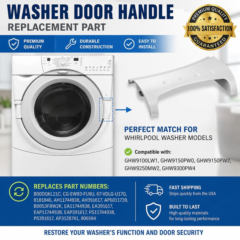 Whirlpool Duet  GHW9400PL4 Washer Door Handle 8181846