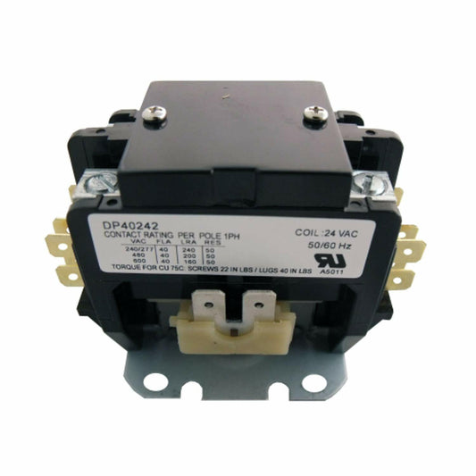 ✅OEM Supco DP40242 2P Definite Purpose A/C Contactor 40 FLA Coil 24 VAC 50/60Hz