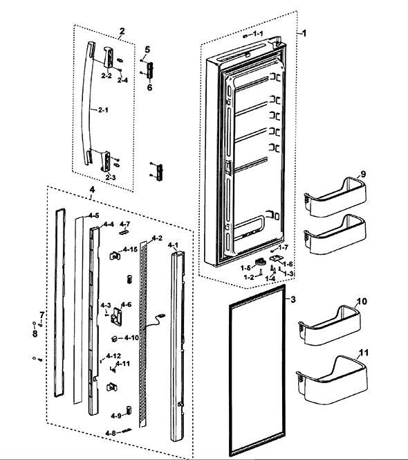 OEM Samsung Refrigerator Door Hinge RF197A RF265A RF267A RFG237A RFG297A RFG238A