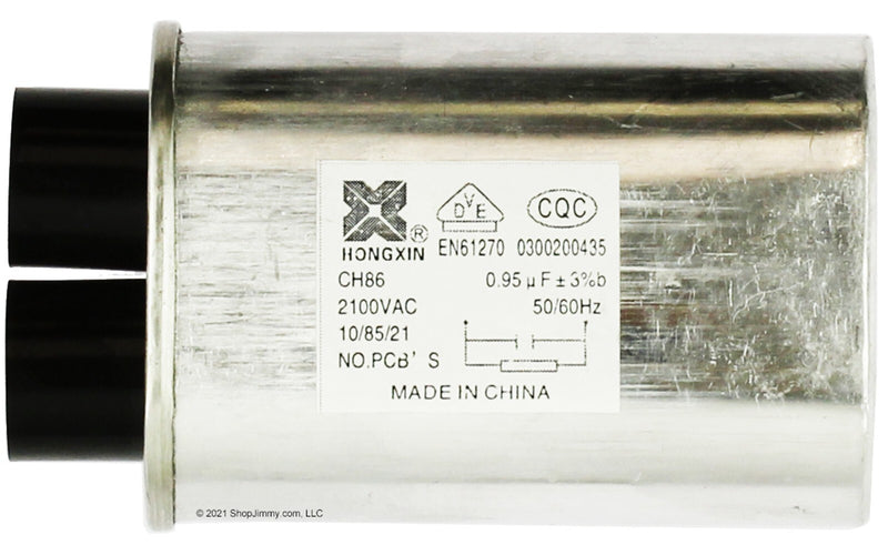 Microwave High Voltage Capacitor, 2100 vac, .95 mfd uf, 13QBP21095