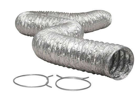 Proflex BTD48 Fire Resistant Dryer Vent Duct 4 in OD X 8 Ft L, Aluminum