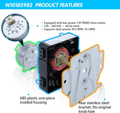 Dryer Timer for WPW10185982 WED4800XQ0 WED4815EW1 WED4916FW0 MEDC215EW1