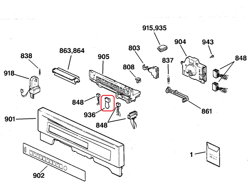 ✅OEM GE WD21X10068 Dishwasher Control Harness AP2039742