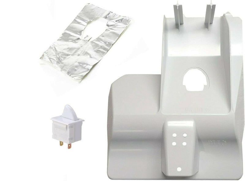 OEM Whirlpool W11445850 Refrigerator Light Switch + Housing Assembly WPW11445850