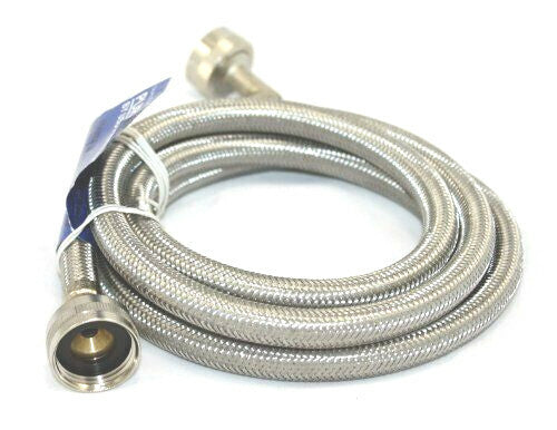 Washing Machine Hose with 90 Deg Elbow 6ft Regular Use Or For Steam SS WM-50-176