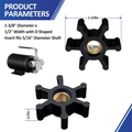 Utility Pump Impeller Replacement 5 Pack Fits 5/16" Shaft 1/10–1/12HP Motors