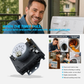 Dryer Timer for WPW10185982 WED4800XQ0 WED4815EW1 WED4916FW0 MEDC215EW1