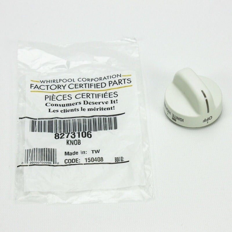 ✅OEM Whirlpool WP8273106 Range Burner Knob Bisque 8273106