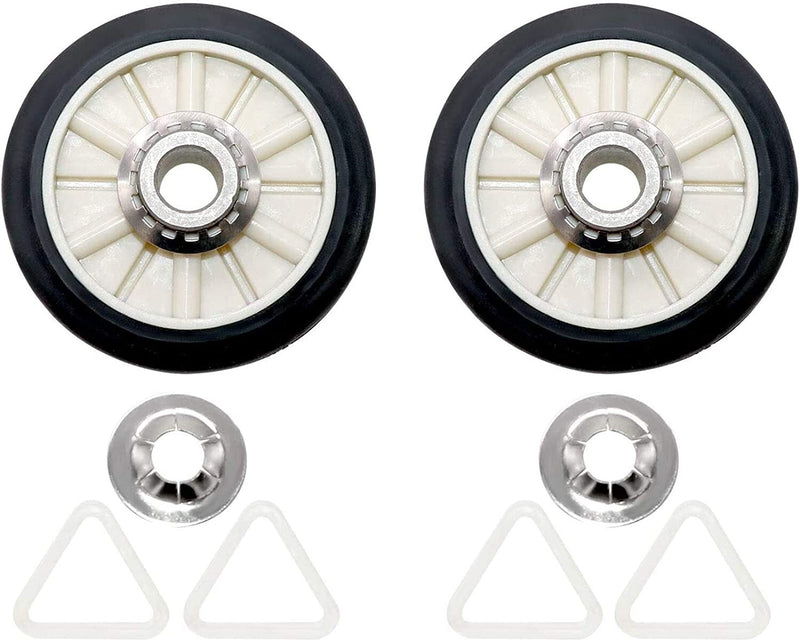 Pack of Two Dryer Rear Drum Support Roller Kit For Whirlpool 349241 WP349341