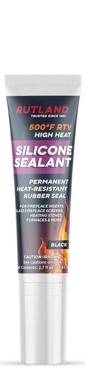 500°F RTV High Heat Silicone for Cooktop Grate Feet Seal/Glue, Black, 2.7 oz Tu
