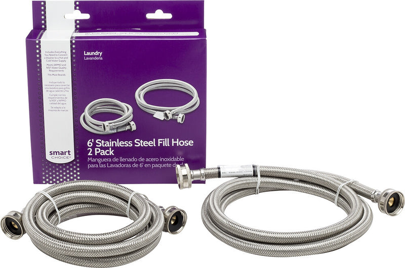 ✅OEM Frigidaire 5304490736 6' Stainless-Steel Washing Machine Fill Hose Set