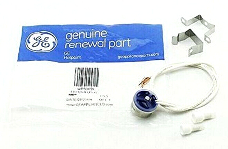 ✅OEM GE WR50X55 Refrigerator Defrost Thermostat 55deg w/clip