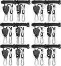 6-Pair iPower 1/8 Inch 8-Feet Long Heavy Duty Adjustable Rope Clip Hanger 150lbs