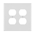 2-Gang White Duplex Outlet/Receptacle Nylon Midway/Midsize Wall Plate (7-Pack)