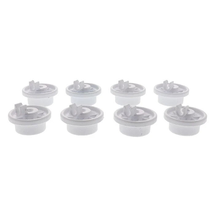 Dishwasher Roller Kit for Bosch 12004485, 00617087, 617087 8-PACK WHITE