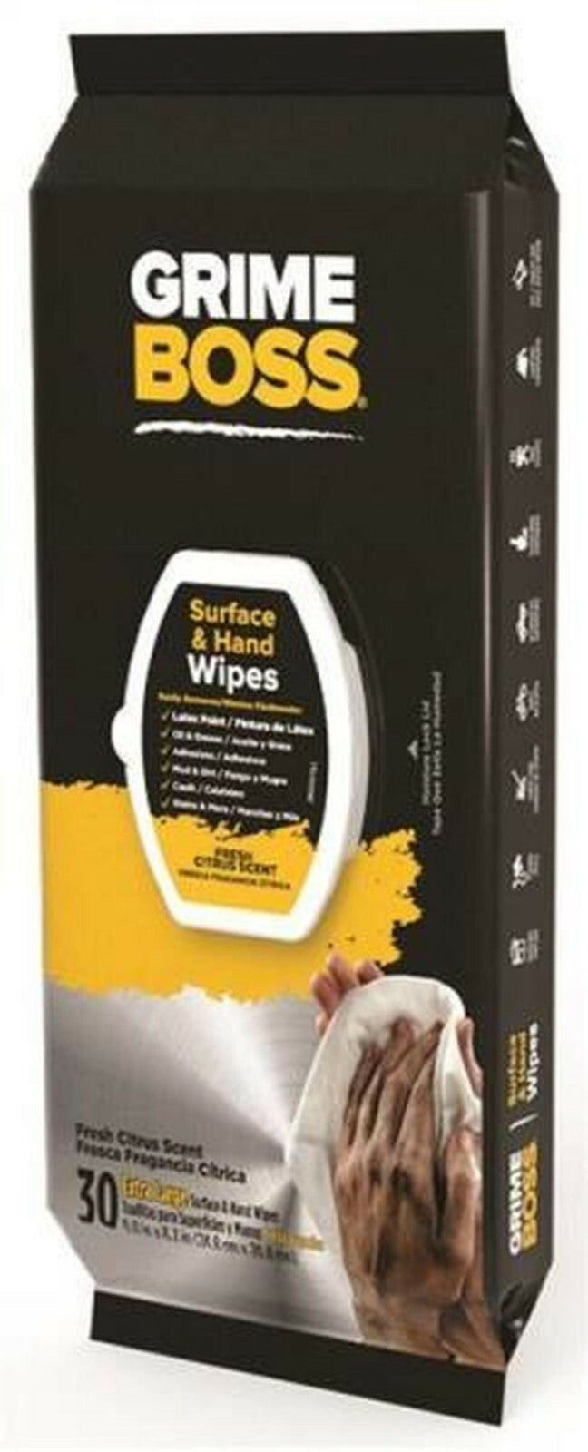 Grimeboss A541S30X Cleaning Wipes 30 Pack Grimeboss30