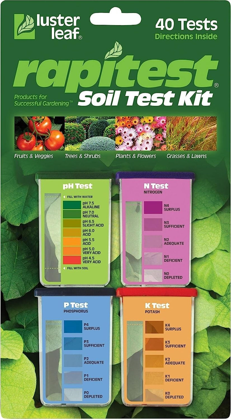 Luster Leaf 1601 Rapitest Test Kit for Soil pH, Nitrogen, Phosphorous and Potash