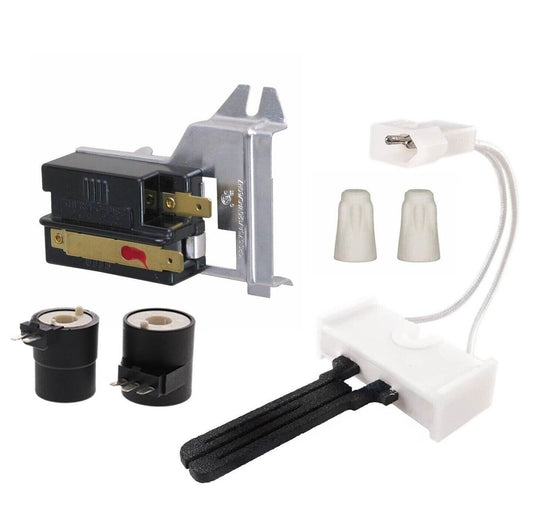 Gas Dryer Igniter Gas Valve Coil & Flame Sensor Kit 279311, 279834, WP338906