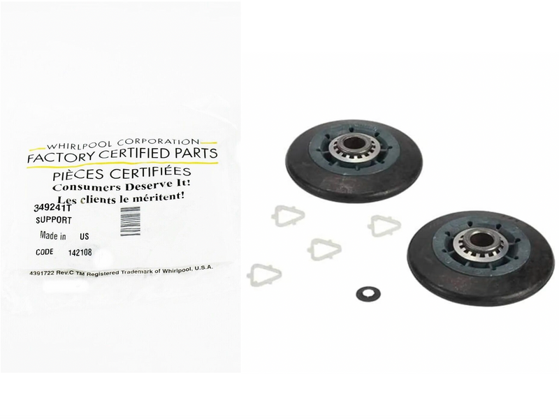 ✅OEM Whirlpool WP349241T Dryer Drum Support Roller Kit 349241T