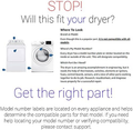 134813600 131843100 Clothes Dryer Door Switch