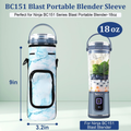 Ninja Blast Portable Blender Storage Sleeve with Strap & Pocket - Blue