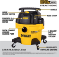 6 Gallon STEALTHSONIC Wet Dry Shop Vac, Powerful Suction & Portable Shop Vacuum